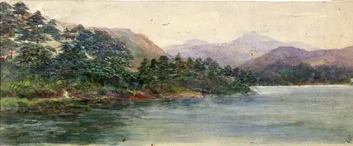 Inglaterra. Landschaft De Costa. Aquarell Anónima. Schule Englische Von Jh.