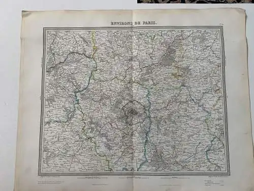 Map Umgebung De Paris. Gravierkunst Bei Auf Tardieu Corregido Bei A.Vuillemin