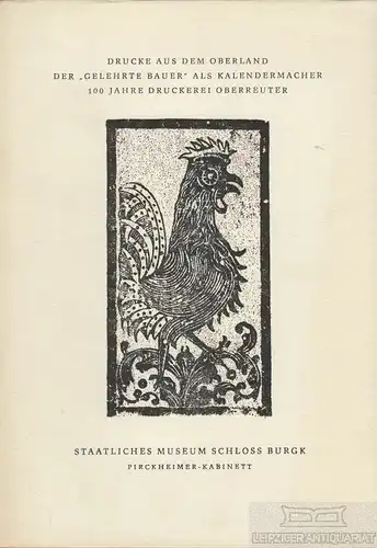 Buch: Drucke aus dem Oberland, Lang, Lothar u.a. Pirckheimer-Kabinett, Katalog