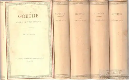 Buch: Goethe, Hoyer, Walter. 5 Bände, Klassikerausgaben, 1959, gebraucht, gut