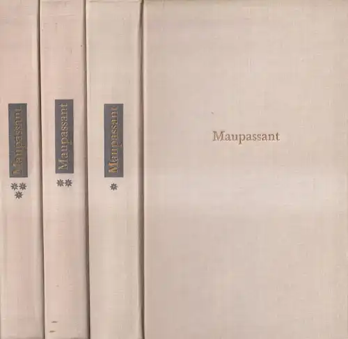 Buch: Meisternovellen in drei Bänden, Maupassant, Guy de, 1972, Aufbau, 3 Bände