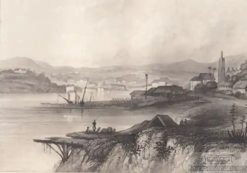 Sydney in New-South-Wales. aus Meyers Universum, Stahlstich. Kunstgrafik, 1850