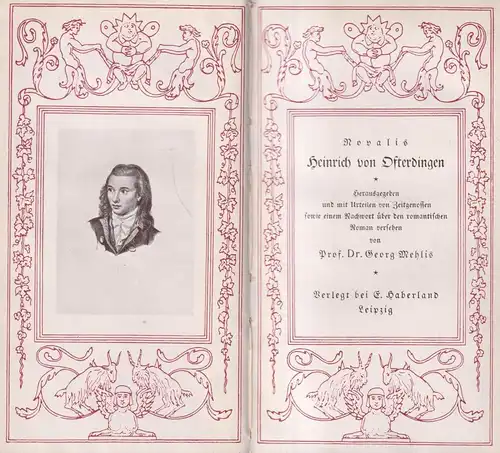 Buch: Heinrich von Ofterdingen, Novalis. Das Wunderhorn 37+38, Haberland