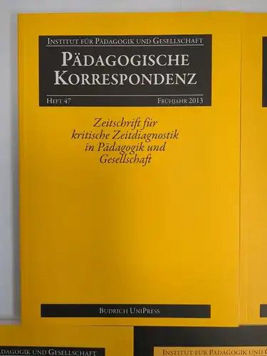 7 Hefte Pädagogische Korrespondenz Nr. 47/49/52/53/54/56/58, 2013-2018, Budrich