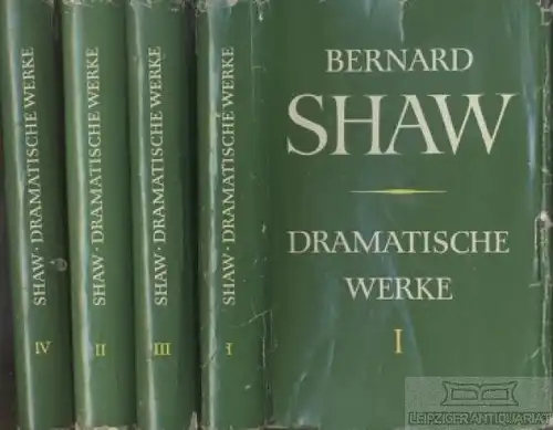 Buch: Dramatische Werke, Shaw, Bernard. 4 Bände, 1956, Aufbau Verlag