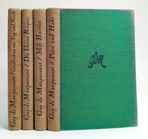 4 Bücher Romane und Novellen. Maupassant, Guy de, 1924, Kurt Wolff Verlag