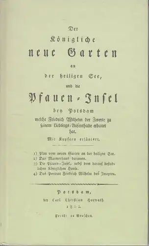 Buch: Der königliche neue Garten..., 1991, Stiftung Schlösser und Gärten