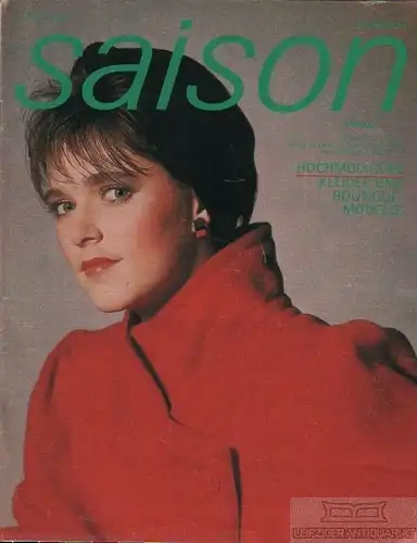 Saison 3/87 Winter, Gliedemann, G. 1987, Verlag für die Frau, gebraucht, gut