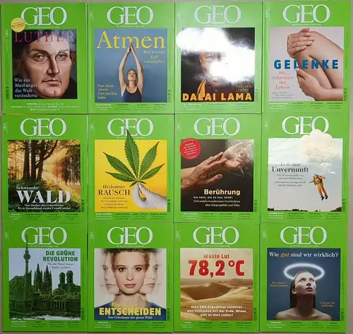 GEO Magazin Jahrgang 2017, Hefte 1-12 (komplett), Gaede, Gruner + Jahr