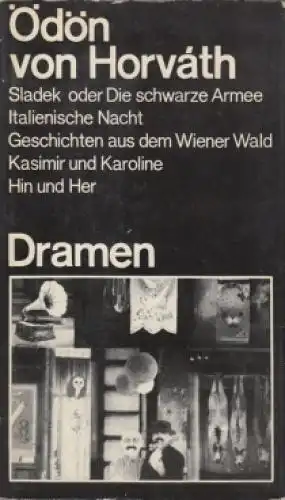 Buch: Dramen, Horvath, Ödön von. 1969, Verlag Volk und Welt, gebraucht, gut
