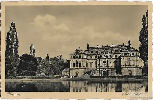 AK Dresden. Palaisteich. ca. 1941, Postkarte. Ca. 1941, gebraucht, gut