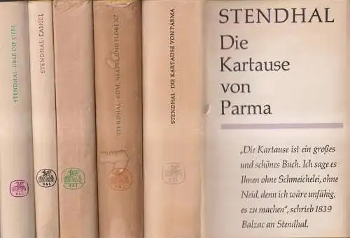 5 Bücher Stendhal Gesammelte Werke in Einzelausgaben, Rütten & Loening Verlag