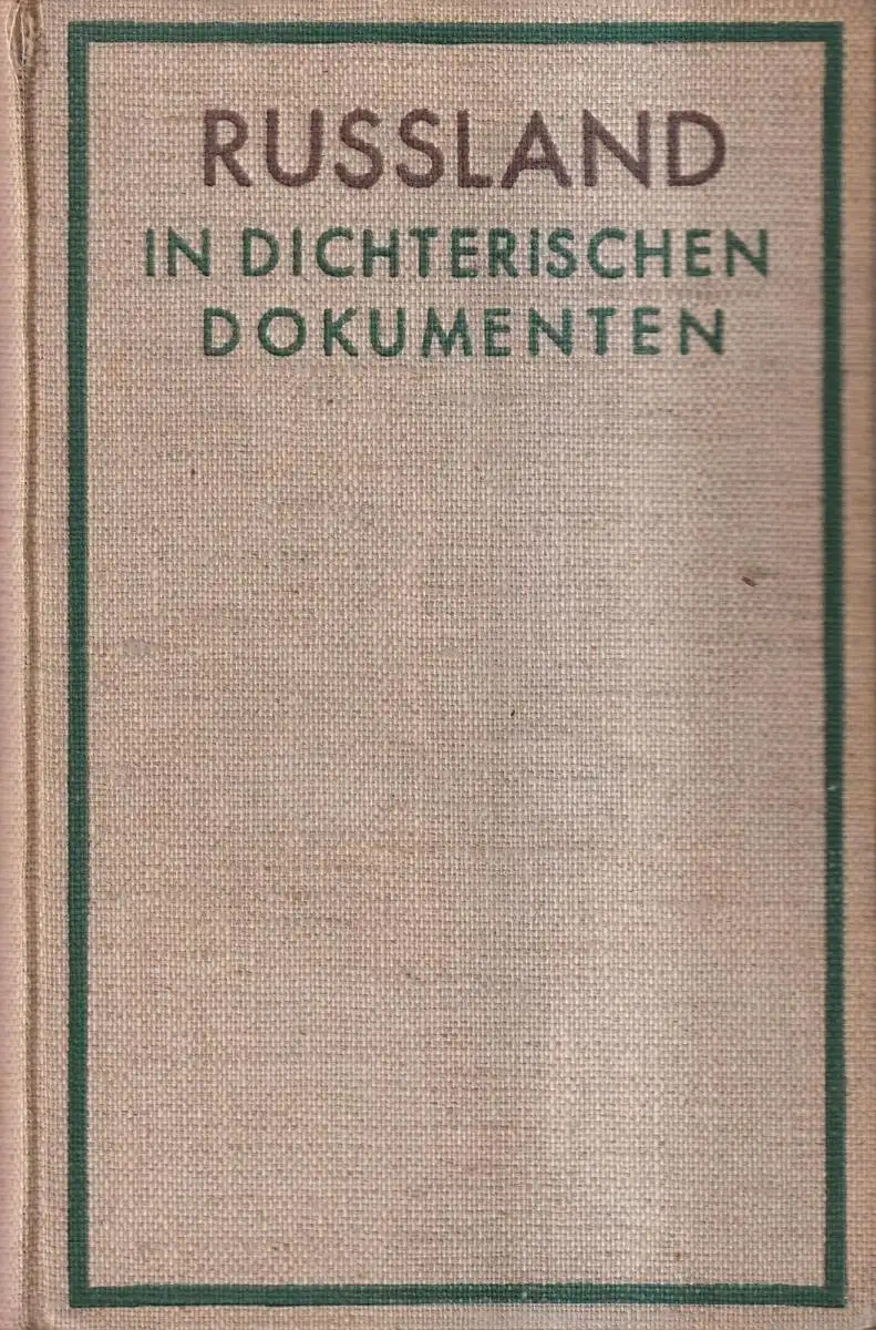 Buch: Russland in dichterischen Dokumenten, 3 Bände in 1, Beck Verlag, Eliasberg