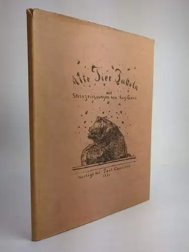 Buch: Alte Tier Fabeln aus Karl Wilhelm Ramlers Fabellese, 1920, Paul Cassirer