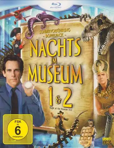 Blu-ray: Nachts im Museum 1+2, Doppelpack, Ben Stiller, Owen Wilson