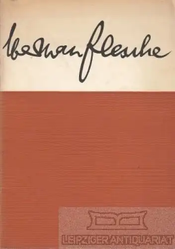 Buch: Hermann Flesche - Gemälde - Aquarelle, Flesche, Hermann. 1956