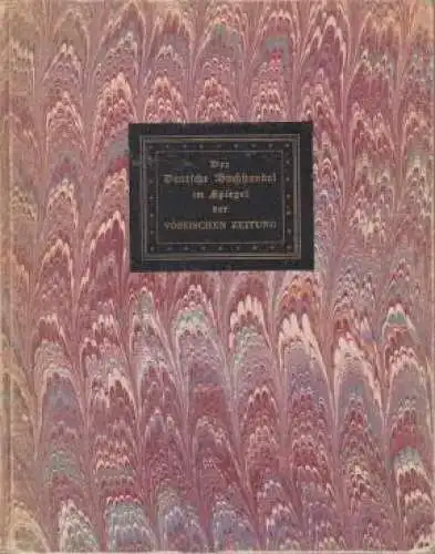 Buch: Der deutsche Buchhandel im Spiegel der Vossischen Zeitung. 1925, Ullstein