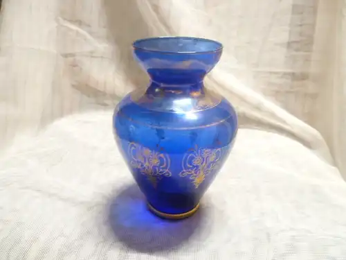 Murano silver solder painting 1 vases around 1900 Blue