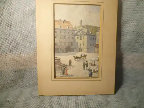 Rudolf Preuss Wien, Österreich 1879-1961 Innsbruck, Österreich Aquarell im Klassizistischen Stil "Zeughaus am Hof" Wien