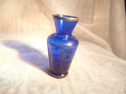 Murano silver solder painting 1 vases around 1900 Blue