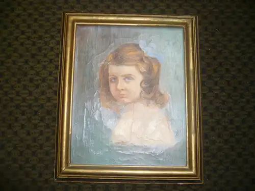 Art Deko Mädchen Portrait um 1920 originale Rahmung Masse : 30,5 x 36,5cm