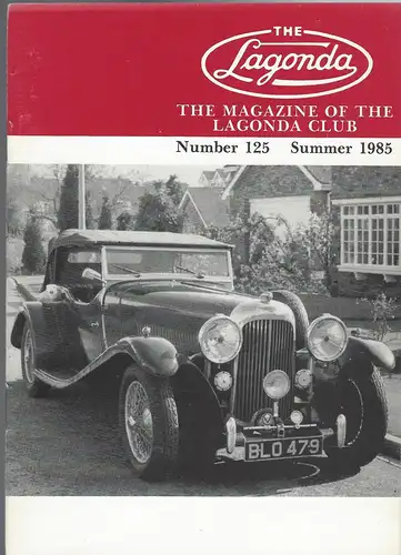 The Lagonda Magazine: No. 125 Summer 1985. 
