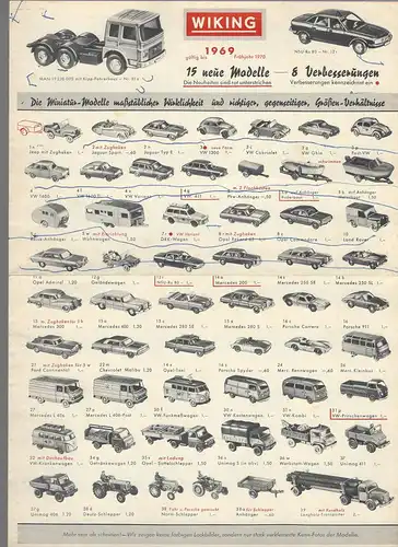 Wiking 1969. Bild-Preisliste. 