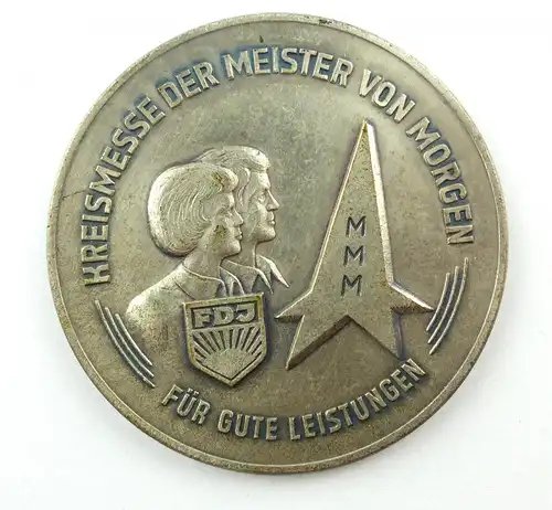 e9485 DDR Medaille Kreismesse der Meister von Morgen MMM FDJ für gute Leistungen