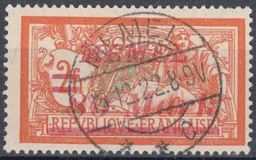 Memel 1922 Mi. 117 Freimarken mit Aufdruck 80 M. auf 2 Fr. gestempelt used(70509