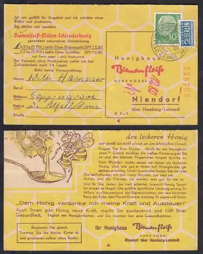 Koppengrave über Alfeld Leine Landpost Überstempel auf Karte 1955   (32689