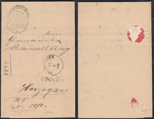 1850 Bayern WALDMÜNCHEN Brief mit Inhalt nach HERZOGAU    (32730
