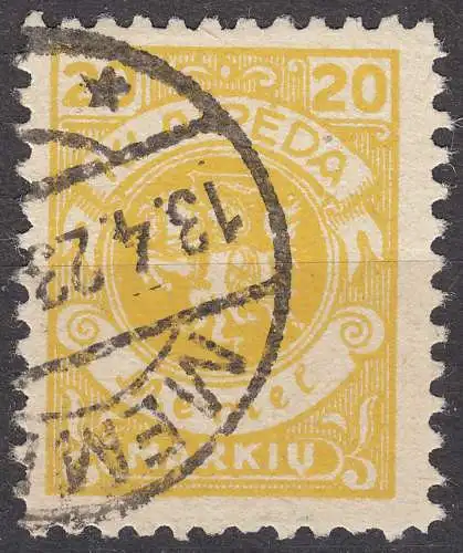 Memel 1923 Mi. 142 Freimarke Wappenreiter 20 M. gestempelt used  (70603