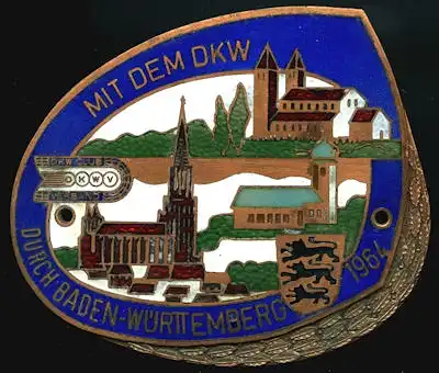 Plakette DKWV Baden-Württemberg Fahrt 1964