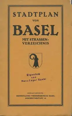 Verkehrsplan von Basel 1930