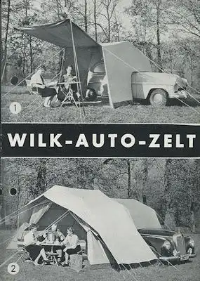 Wilk Auto-Zelt Programm ca. 1955