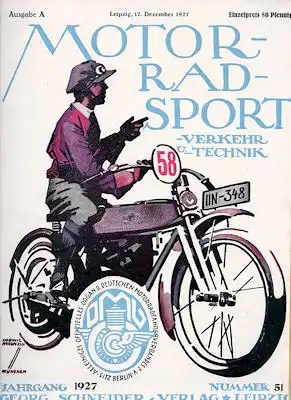 Motorrad Sport Verkehr und Technik 1927 Heft 51