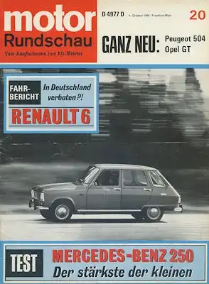 Motor Rundschau 1968 Heft 20