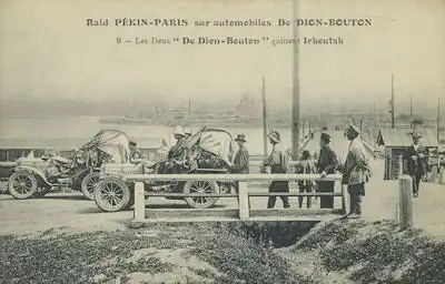 Ansichtskarte Nr. 9 Rennen Peking-Paris 1907