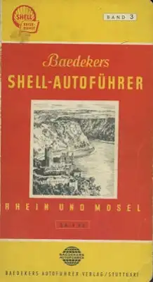 Baedekers Shell Autoführer Rhein + Mosel Band 3 1952