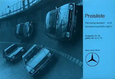 Mercedes-Benz Preisliste 2.1975