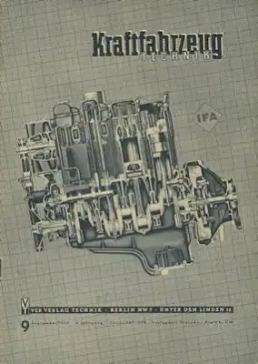 Kraftfahrzeugtechnik KFT 1954 Heft 9