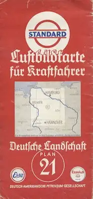 Standard Luftbildkarte Plan 21 Hamburg 1930er Jahre