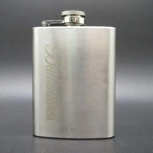 Ballantine's Whisky Edelstahl Flachmann - Stainless steel hip flask 4oz ca.113ml