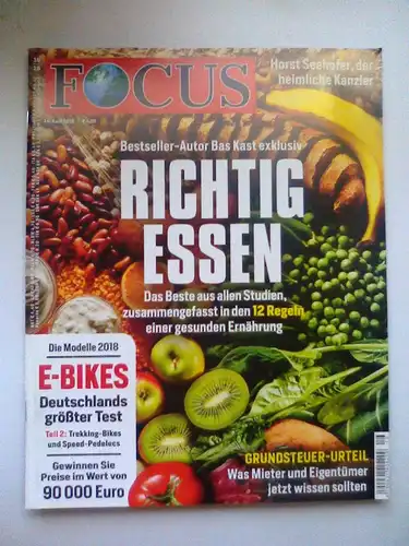 Focus Apri 2018 Richtig essen, E-Bikes, Seehofer, Grundsteuer etc. 16/18