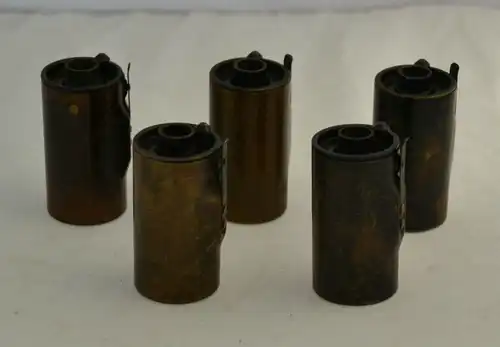 5 Filmkassetten,Messing, Leitz Wetzlar für alte Leica Kameras,für Meterware,1930