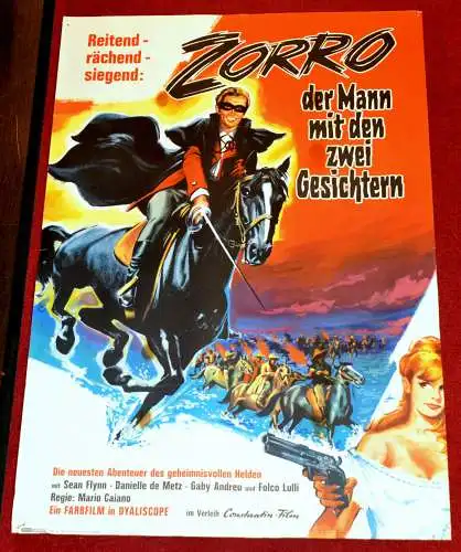 Filmplakat, Zorro, der Mann mit den zwei Gesichtern