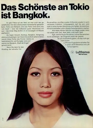 Lufthansa-Airline-1972-Reklame-Werbung-airline print ad-Aerolíneas Publicidad