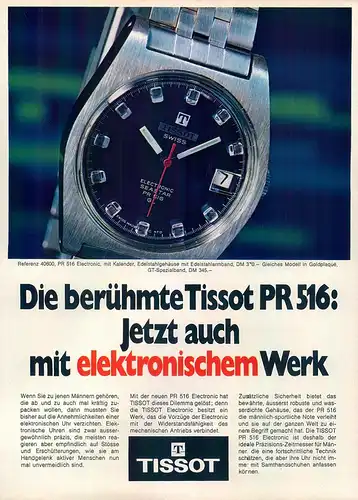 Tissot-PR516-Electronic-1969-Reklame-Werbung-genuineAdvertising-nl-Versandhandel