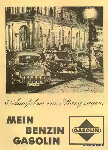 GASOLIN-1965-ORIGINAL-Reklame-Werbung-genuine Ad-La publicité-nl-Versandhandel