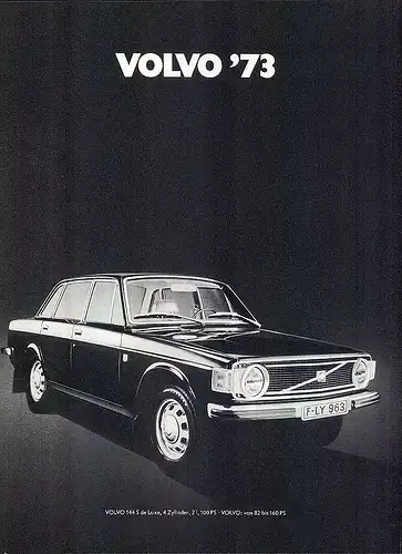 Volvo-144S-1972-Reklame-Werbung-genuine Advert-La publicité-nl-Versandhandel